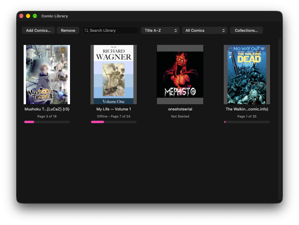 Daisuki Manga Mac library